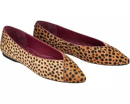 Туфли на плоской подошве Birdies Goldfinch Calf Hair Flat, цвет Mini Cheetah Tipped Hair Calf