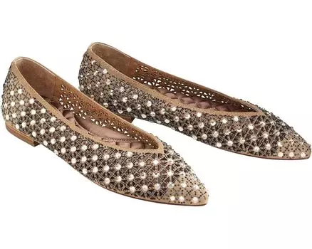 Туфли на плоской подошве Birdies Goldfinch Suede Flat, цвет Quartz Crystal