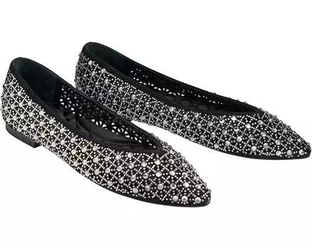 Туфли на плоской подошве Birdies Goldfinch Suede Flat, цвет Pewter Crystal