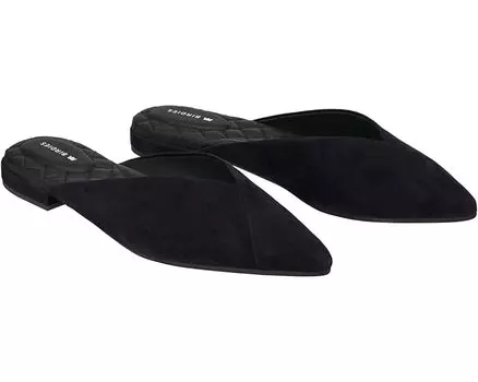 Туфли на плоской подошве Birdies Swan Suede Mule, черный