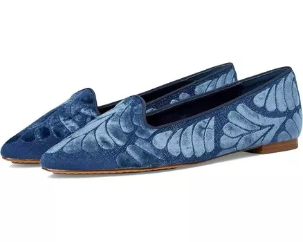 Туфли на плоской подошве Birdies The Sparrow Flat, цвет Ocean Velvet Embroidery