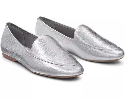 Туфли на плоской подошве Birdies Vesper Leather Flat, серебряный