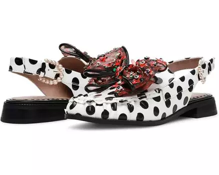 Туфли на плоской подошве Blue by Betsey Johnson Breyer, цвет White/Black Polka Dot