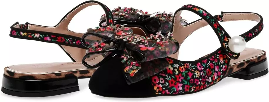 Туфли на плоской подошве Blue by Betsey Johnson Livy, цвет Black Ditsy Floral
