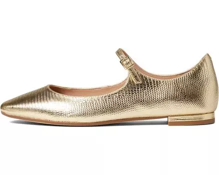 Туфли на плоской подошве Bridge Mary Jane Ballet Cole Haan, золотая ящерица