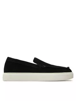 Туфли на плоской подошве Calvin Klein Moccasin Suede HM0HM01794, черный