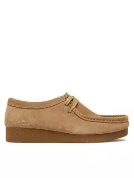 Туфли на плоской подошве Clarks, бежевый