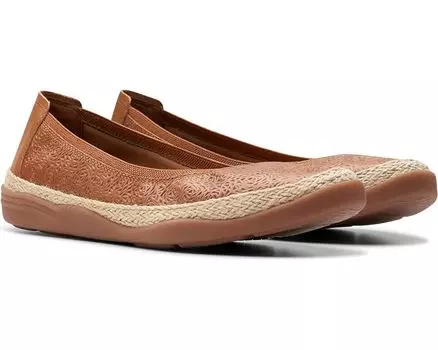 Туфли на плоской подошве Clarks Elaina Rae, цвет Tan Leather