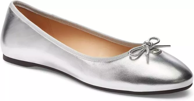 Туфли на плоской подошве COACH Abigail Flat, серебряный