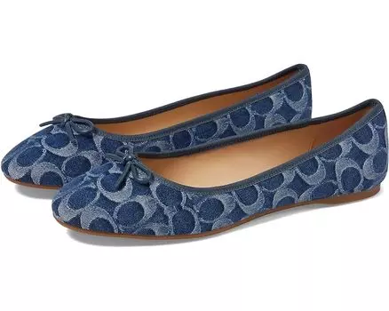 Туфли на плоской подошве COACH Abigail Signature C Denim Ballet Flat, цвет Blue Denim