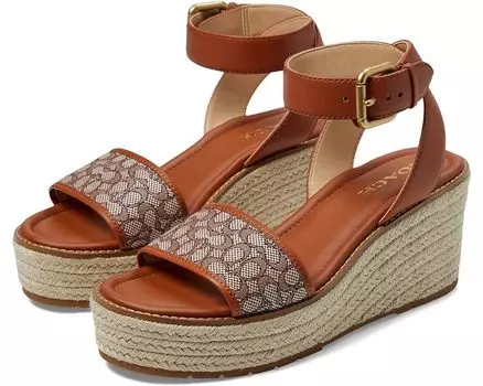 Туфли на плоской подошве COACH Katherine Micro Signature Jacquard Espadrille, цвет Cocoa/Burnished Amber