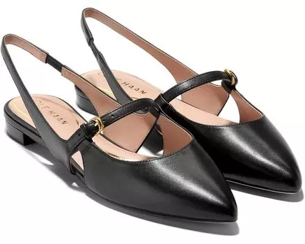 Туфли на плоской подошве Cole Haan Anya Slingback Flat, черный