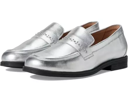 Туфли на плоской подошве Cole Haan Stephie Embellished Loafers, цвет Silver Leather/Silver Studs