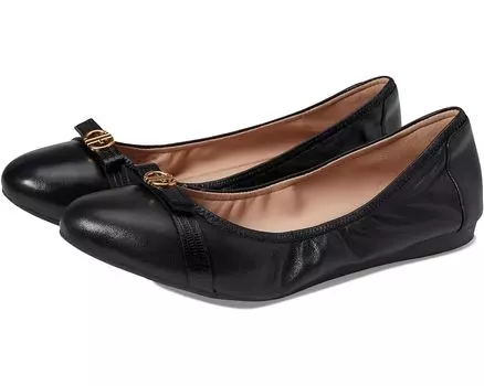 Туфли на плоской подошве Cole Haan Tova Bow Ballet, цвет Black Leather