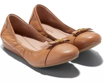Туфли на плоской подошве Cole Haan Tova Bow Ballet, цвет Pecan Leather