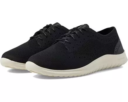 Туфли на плоской подошве Cole Haan Zerogrand Meritt Stitchlite Oxford, цвет Black Knit/Leather/Ivory