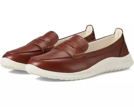 Туфли на плоской подошве Cole Haan Zerogrand Meritt Leather Loafers, цвет Dark Cuoio/Ivory