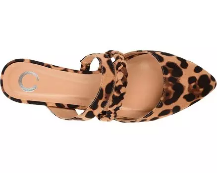 Туфли на плоской подошве Comfort Foam Olivea Mule Journee Collection, леопард