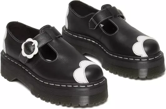 Туфли на плоской подошве Dr. Martens Bethan, цвет Black/White
