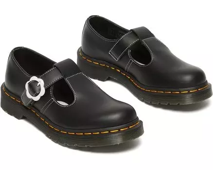 Туфли на плоской подошве Dr. Martens Polley Flower, черный