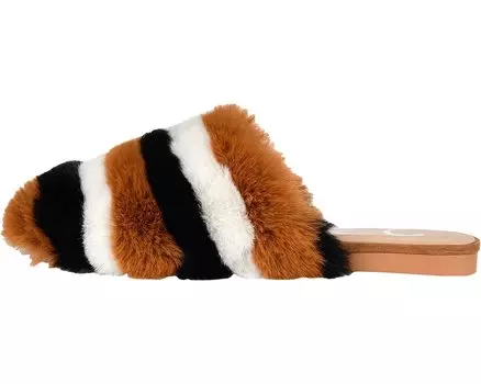 Туфли на плоской подошве Faux Fur Evelin Mule Journee Collection, коричневый