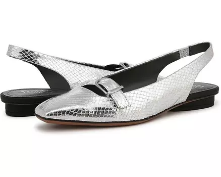 Туфли на плоской подошве Franco Sarto Carana Slingbacks, цвет Silver Snake Faux Leather