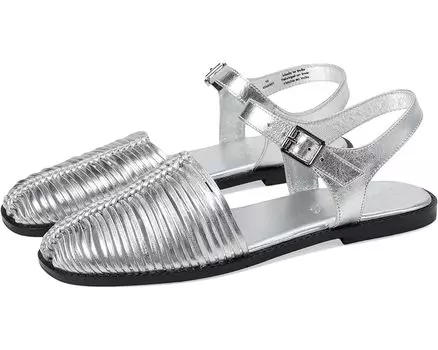 Туфли на плоской подошве Free People Frankie Fisher Flat, цвет Chrome Metallic Leather