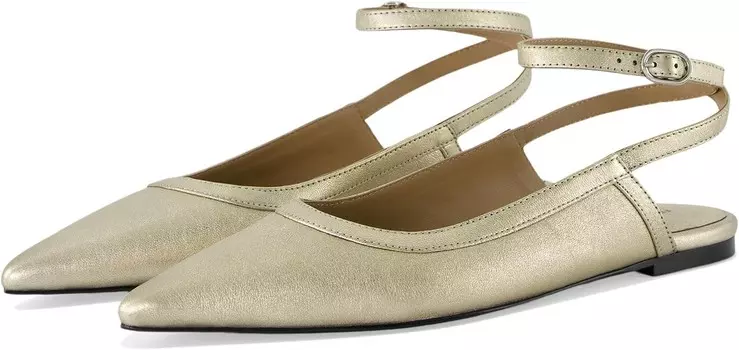 Туфли на плоской подошве Free People Jules Point Wrap Flats, золотой