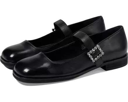 Туфли на плоской подошве Free People Rumor Diamante Mary Jane, цвет Black Metallic Leather