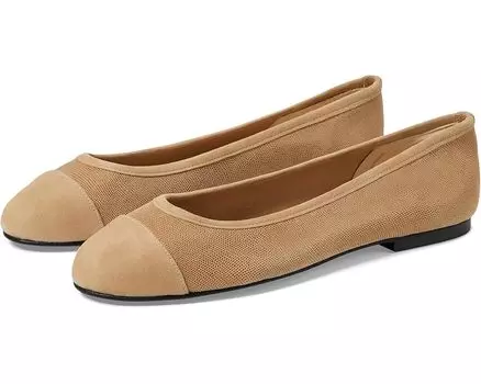 Туфли на плоской подошве French Sole Tiffany, цвет Beige Mamba Suede