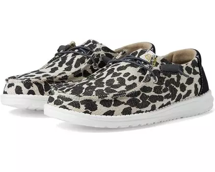 Туфли на плоской подошве Hey Dude Wendy Leopard Sparkle, цвет Tan