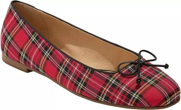 Туфли на плоской подошве Jack Rogers Kenlyn Ballet - Plaid, цвет Red Tartan/Black