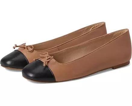 Туфли на плоской подошве Jack Rogers Kenlyn Cap Toe Ballet - Leather, цвет Caf Au Lait/Black