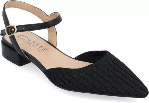 Туфли на плоской подошве Journee Collection Ansley Flats, черный
