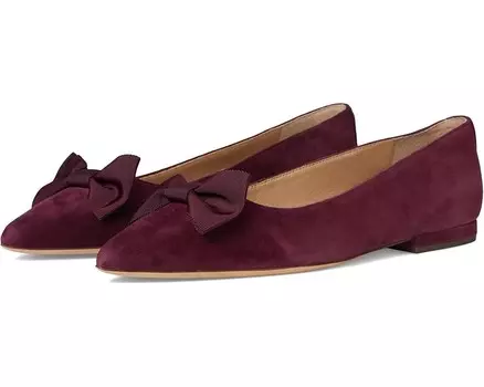 Туфли на плоской подошве Lauren Ralph Lauren Londyn Bow-Trim Suede Ballet Flat, цвет Pinot Noir/Pinot Noir