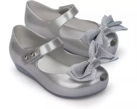 Туфли на плоской подошве Mini Melissa Mini Ultra Girl Sweet XII BB, цвет Pearly Silver