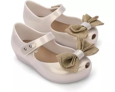 Туфли на плоской подошве Mini Melissa Mini Ultra Girl Sweet XII BB, цвет Milky Beige/Brown