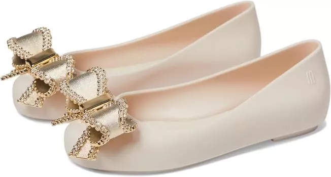 Туфли на плоской подошве Mini Melissa Sweet Love INF, цвет Beige/Gold