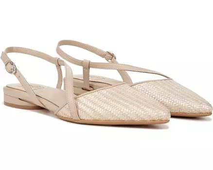 Туфли на плоской подошве Naturalizer Hawaii Pointed Toe Slingback Flats, цвет Opal Natural / Tan Fabric