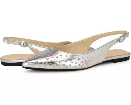 Туфли на плоской подошве Nine West Beamz, серебряный