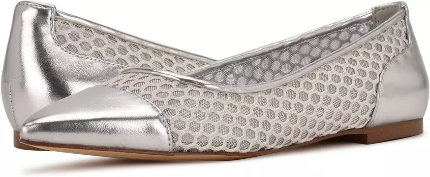Туфли на плоской подошве Nine West Brex P2, цвет Silver Mesh