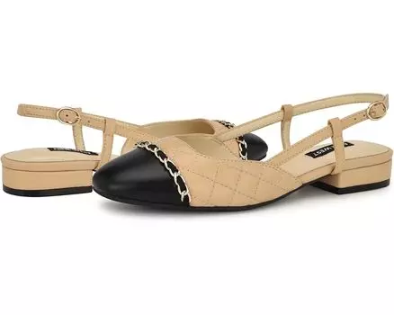 Туфли на плоской подошве Nine West Charme, цвет Light Natural/Black