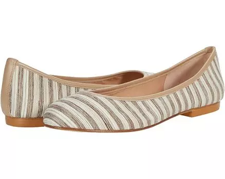 Туфли на плоской подошве Olivia French Sole, бежевые полосы