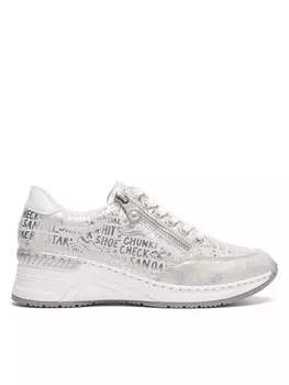 Туфли на плоской подошве Rieker N4316-90, серебряный