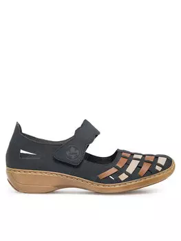 Туфли на плоской подошве Rieker, темно-синий