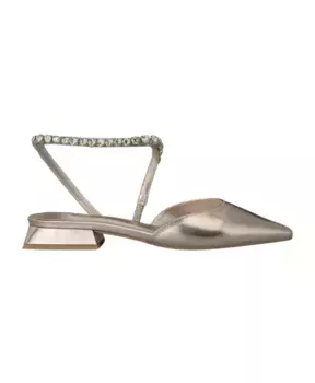 Туфли на плоской подошве с ремешками из стразов Alma En Pena, желтый