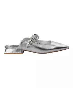 Туфли на плоской подошве с ремешком из стразов Alma En Pena, серый