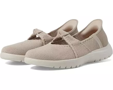 Туфли на плоской подошве SKECHERS Hands Free Slip-ins On-The-Go Flex - Audrey, серо-коричневый