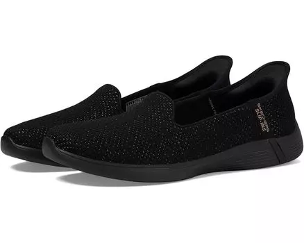 Туфли на плоской подошве SKECHERS Hands Free Slip-ins On-The-Go Swift - Luminary, цвет Black/Rose Gold