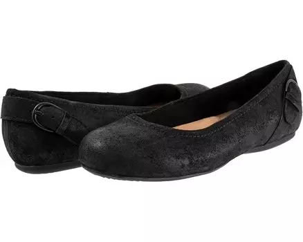 Туфли на плоской подошве SoftWalk Sydney, черный замшевый